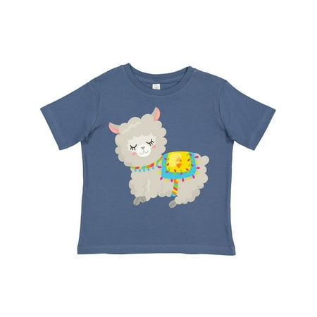 

Inktastic Cute Llama with Colorful Blanket Gift Toddler Boy or Toddler Girl T-Shirt