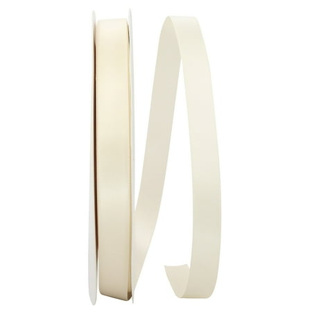 UPC: 0604947226372 | JAM Paper Satin Double Face Cream Polyester Ribbon  3600  x 0.62