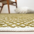 thumbnail image 6 of SAFAVIEH Boston Angelica Diamond Trellis Cotton Area Rug, Olive, 4' x 4' Square, 6 of 9