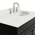 thumbnail image 4 of Ariel Hamlet 36 In. Right Offset Oval Sink Bathroom Vanity With Carrara White Quartz Countertop 1.5 Edge In Black, 4 of 11