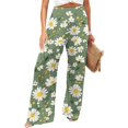thumbnail image 3 of Womens Elastic High Waisted Palazzo Pants Casual Wide Leg Long Lounge Pant Dressy Long Lounge with Pockets, 3 of 6