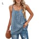 thumbnail image 5 of Chaleco de algodón Sonducket para mujer Camisola de Cuello ajustable color azul claro L, 5 of 6