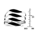 thumbnail image 5 of Amazing Waves of Color Simulated Black Onyx Inlay Sterling Silver Ring-8, 5 of 5