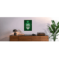 thumbnail image 2 of [UNFRAMED] Day of the Dead Leprechaun Sugar Skull Wall Art, 2 of 2