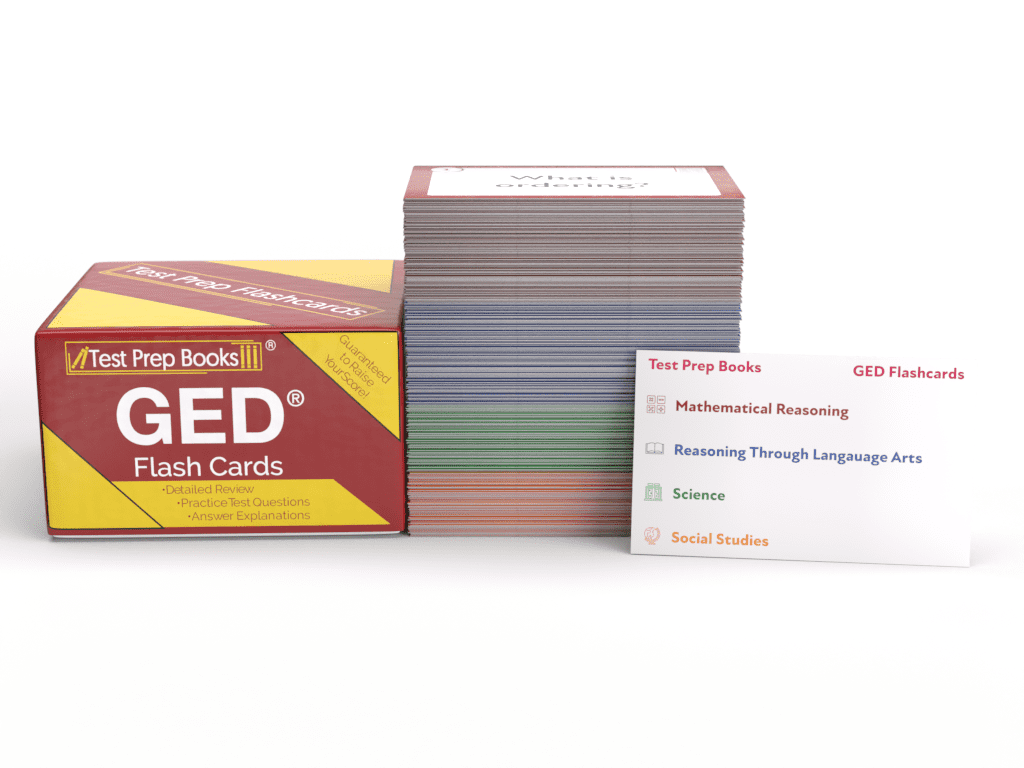 GED Test Prep Flashcards 2021 GED Flash Card Study Guide and Practice