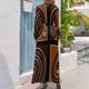 thumbnail image 3 of Vestido largo de inspiración artística aborigen vestidos para ocasiones oficiales vestidos de mujer, 3 of 5