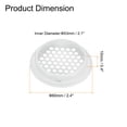 thumbnail image 2 of Cubierta de ventilación circular de 24 piezas, ventilación de sofit de 53 mm/2.1", cubierta de ventilación de sofit de acero inoxidable blanca, 2 of 7