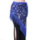 thumbnail image 2 of Gasa Danza Del Vientre Cintura Cadena Cadera Bufanda Mujeres Borlas Lentejuelas Cinturón Traje Azul Sunnimix Pañuelo de danza del vientre, 2 of 8