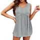 thumbnail image 1 of Blusa sin mangas con cuello en V para mujer, blusa sin mangas con adornos de encaje, moda de verano, informal, holgada, de Color puro, para viajes diarios en casa, 1 of 6