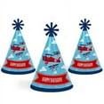 thumbnail image 3 of Taking Flight - Airplane - Cone Happy Birthday Party Hats for Kids and Adults - Set of 8 (Standard Size), 3 of 6