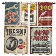 thumbnail image 2 of Retro Poster Design Car Tool Curtains For Living Room Bedroom Window Treatment Home Decoration Drapes Kitchen Curtain, 2 of 7
