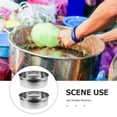thumbnail image 3 of Raindrops 2Pcs Stainless Steel Round Cotton Candy Machine Basin Commercial Grade Replacement Accessory Plated Silver, 3 of 8