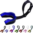 thumbnail image 4 of Oral Mart Child Sports Mouthguard with Connected Strap, Black/Blue, 4 of 6
