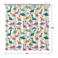thumbnail image 5 of White Cartoon Dinosaurs Trees Pattern Shower Curtain 72"x72" ,Bathroom Decorative Shower Curtains Set with 12 Hooks,Modern Waterproof Washable Shower Curtain, 5 of 6