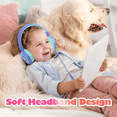 thumbnail image 4 of Mpow Kids USB-C Wired Headphones with Microphone, 85/94dB Volume Limited, LED Light, Foldable Over-Ear Design for School & Tablet, 4 of 8