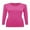 Pink, variant on WOMENS LONG SLEEVE V-NECK T SHIRT WITH SUPER-SOFT STRETCH FABRIC