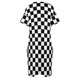 thumbnail image 4 of Vestido holgado con bolsillos a cuadros para mujer, vestido de noche de verano para mujer, 4 of 6
