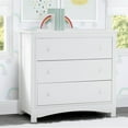 thumbnail image 3 of Delta Children Perry 3 Drawer Dresser with Changing Top and Interlocking Drawers, Bianca White, 3 of 14