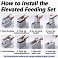 thumbnail image 3 of Elevated Automatic Pet Feeder & Water Dispenser, 128oz/3.8L Water & 4.4lb Food Capacity, Stainless Steel Bowl, 2-Level Height Adjustable, Neck Protection for Small/Medium Dogs & Cats, 3 of 6