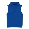 thumbnail image 4 of GILIGEGE Cat Pouch Hoodie For Women larger Pocket Dog Pouch Sleeveless Sweatshirts Pet Carrier Animal Holder Pullover Tops Vintage Washed Hoodie Tank Top Summer Loose Casual Shirts with Pocket Blue, 4 of 5