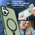 thumbnail image 6 of iPhone 16 Plus Rugged Case Magnetic, Compatible with Magsafe & Accessories Invisible Stand Heavy Duty Protective Shockproof Anti-Scratch Bumper Phone Case for Apple iPhone 16 Plus, Darkgreen, 6 of 6
