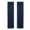 thumbnail image 7 of Woven Trends 2-Pack Pinch Pleated Curtains, Solid Farmhouse and Modern Rustic Curtains,  Box Pleated Edges for Living Room and Bedroom, Rod Pocket, 52" W x 84" L, Navy Blue, 7 of 7