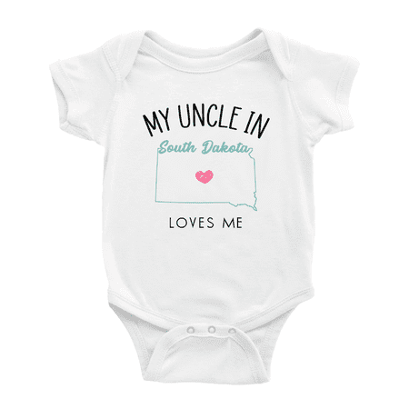 

My Uncle In South Dakota Loves Me Baby Romper Boy Girl Clothing 6-12 Months
