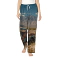 thumbnail image 2 of Lsque Deserted Classic Car Landscape Print Women's Pajama Pants, Lounge Pant - Comfortable Home Wear,Elastic Waistband, Stylish Design-Large, 2 of 9