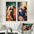 thumbnail image 1 of Designart "Pitbull Blossom Portrait I" Dog Pitbull Framed Wall Art Set Of 2 - Multicolor Animals Gallery Wall Frame Set For Home Decor, 1 of 6