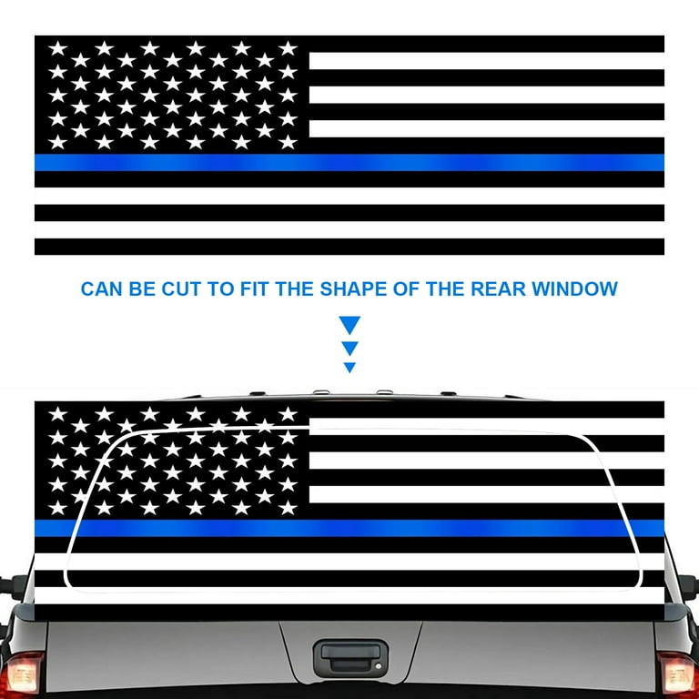 Tobethay Rear Window Decals For Trucks - 65x22 In Back Window American Flag Decals