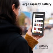 Android 15 Tablet 7 inch Tablets, 8GB RAM 32GB Storage 1TB Expand Quad-Core Processor Tablet PC, 1024 x 600 IPS HD Touch Screen, 2MP+5MP Dual Camera, 3000mAh Battery, WiFi, Bluetooth, GMS, Black