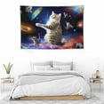 thumbnail image 4 of Nawypu Cats Tapestry Wall Hanging, Cool Funny Kittens Starry Sky Nebula Galaxy Tapestry Milky Way Space Psychedelic Hippie Tapestry Wall Hanging Home Decor Dorm Livingroom Bedroom Wall Blanket, 4 of 7