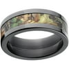 New Break Up Men's Camo 8mm Black Zirconium Band with Polished Edges and Deluxe Comfort Fit