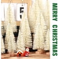 thumbnail image 5 of 30Pcs Mini Christmas Trees Artificial Christmas Tree Bottle Brush Trees with Wooden Base for Christmas Decor Christmas Party Home Table Craft Decorations(Beige), 5 of 7