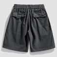 thumbnail image 3 of Lovskoo Men's Cargo Shorts Solid Color Sports Leisure Multi-Pockets Relaxed Summer 2024 Beach Shorts Dark Gray XL, 3 of 8