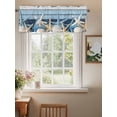 thumbnail image 2 of Coastal Starfish Curtain Valances for Windows, Blue Wooden Grain Seashells Country Kitchen Valance Window Treatment, Light Filtering Block Curtains for Bathroom/Bedroom/Living Room 54'' x 18'', 2 of 9