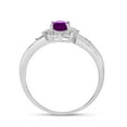 thumbnail image 5 of 10k White Gold Oval Amethyst And Diamond Ring, 5 of 6