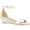 White, variant on Women's Adjustable Ankle Strap Open Toe Low Wedge Sandal Comfortable Platform Heeled Sandals