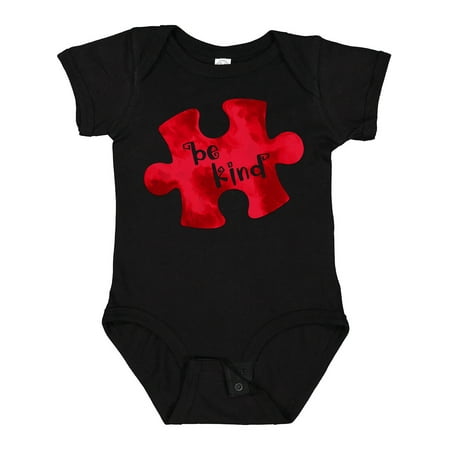 

Inktastic Autism Awareness Be Kind Red Puzzle Piece Gift Baby Boy or Baby Girl Bodysuit