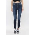 thumbnail image 4 of Mica Denim - Rivale High Rise Button Fly Ankle Skinny Jeans (28" Inseam) - MDP-S188DK, 4 of 8