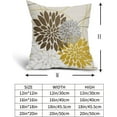 thumbnail image 5 of Brown Yellow Pillow Covers 18x18 Dahlia Flower White Gray Elegant Throw Pillows Farmhouse Decor for Home Sofa Bed Modern Floral Cushion Case, Set of 2, 5 of 7