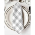 thumbnail image 2 of Cloth Napkins Set of 6 - 20x20 Inches, Grey Plaid Washable Reusable Table Napkins, Gradient Geometric Buffalo White Checkered Soft & Absortbent Dining Napkin for Party Wedding Hotel Restaurant, 2 of 8