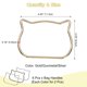 thumbnail image 2 of Uxcell 6Pcs Asa de Bolso de Metal, Anillo de Hebilla de Mano de Cabeza de Gato Reemplazo para Accesorios de Hardware de Bolsa Tejida Hecha a Mano, Oro/Metal Gun/Plata, 2 of 5