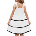 thumbnail image 4 of BLTIBY Girls Spaghetti Strap Dresses Ruffle Hem Summer Dress Casual Flowy Swing Boho Dresses Backless A-Line Dress White 8-9Years, 4 of 9