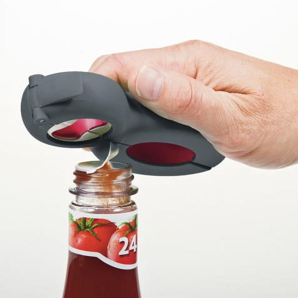 PROGRESSIVE 6-In-1 Opener, For Jars/Lids, Stainless Steel/Santoprene
