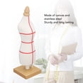 thumbnail image 3 of Mannequin de Robe pour Poupée, Mannequin de Robe pour Poupée de 12,2 Pouces Support d'Exposition de Robe en Tissu Support de Table Mannequin de Couture pour Robes Présentoir de Vêtements avec Base en Bois pour la Couture, 3 of 7