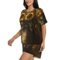 thumbnail image 3 of Womens Pajama Sets With Pocket, Rustic Sunflower Bouquet Lounge Sets Short Sleeve Sleepwear PJ Sets for Women, 3 of 6