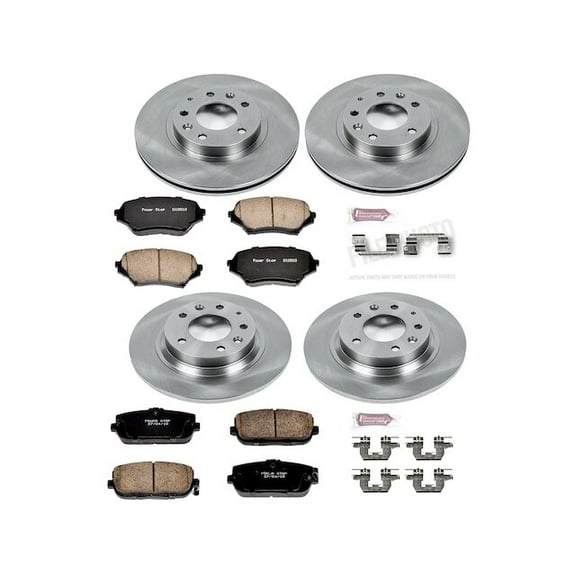 Front and Rear Brake Pad and Rotor Kit - Compatible with 2006 - 2015 Mazda MX-5 Miata 2007 2008 2009 2010 2011 2012 2013 2014