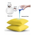 thumbnail image 6 of 1 Pack Outdoor Throw Pillow, Yellow Waterproof Pillow with Insert Included, Pure Yellow Decorative Accent Cushion Sofa Pillows for Patio Porch, 16 x 16 In, 6 of 8