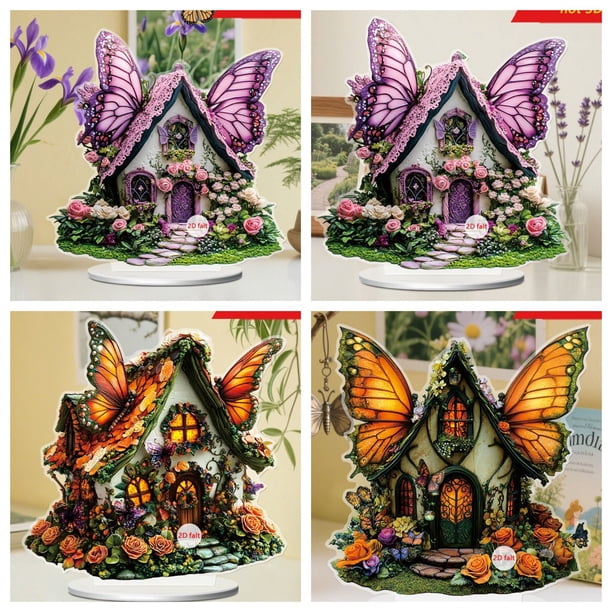 Decoración Mágica de Mariposas para El Hogar, Acrílico 2D, para Escritorio, Regalo para Festivales.